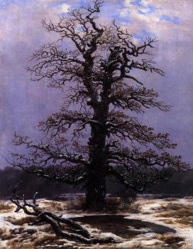 Caspar David Friedrich : Oak In The Snow